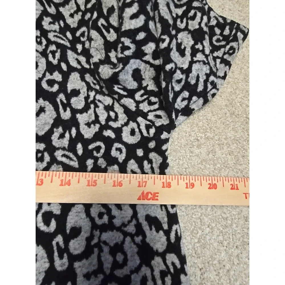 Tyler Boe Women's Short Shift Dress Leopard Print Half Sleeve Ruffle Hem Sz S‎